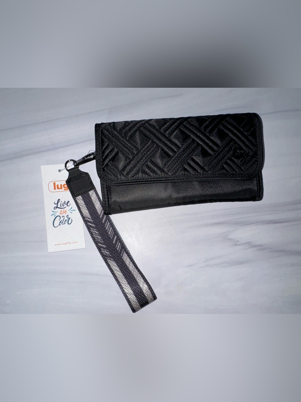 Lug Stroll Wallet Wristlet RFID Black NEW